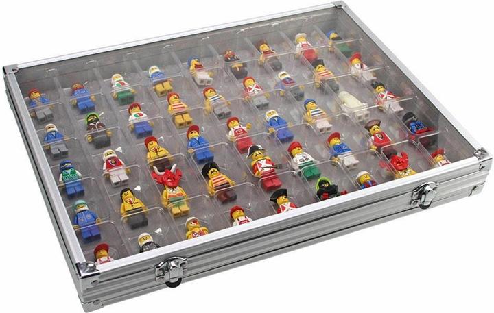 Schwäbische Albumfabrik Sammelvitrine Alu mit 45 Fächern