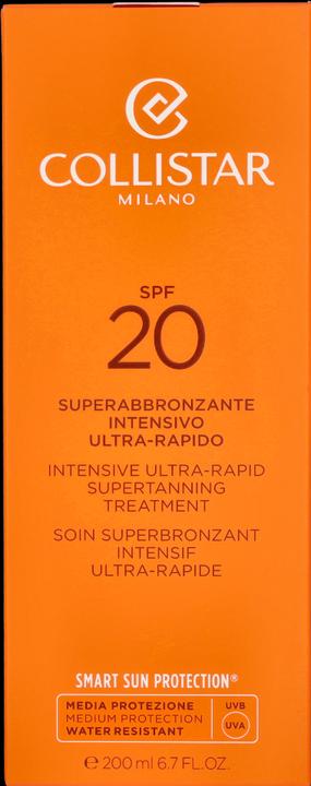 Actual product image Collistar CS Sun - Intensive Ultra-Rapid Supertanning Treatment SPF20 (Suntan cream, SPF 20, 200 ml)
