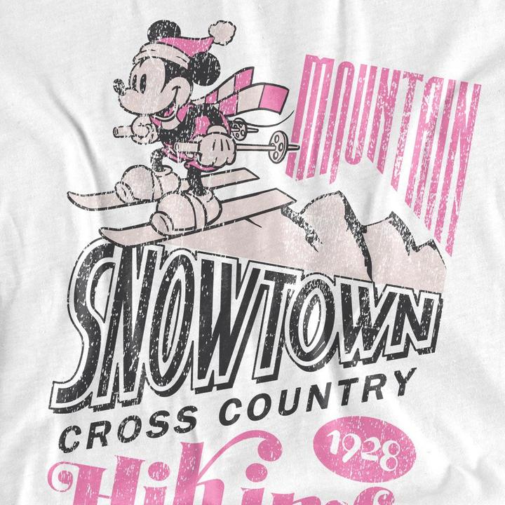 Actual product image Disney Unisex Adult Snowtown Ski Mickey Mouse T-Shirt (XL)