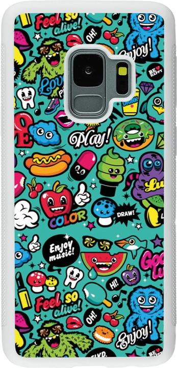 Produktbild PhoneLook Hülle Silikon weiss Cartoons old school (Samsung Galaxy S9)