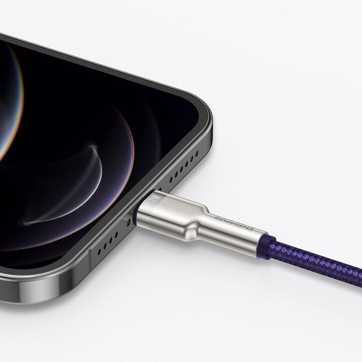 Immagine prodotto Baseus Cavo USB per cavo Lightning, 2,4A, 2m (viola) (2 m, USB 2.0)
