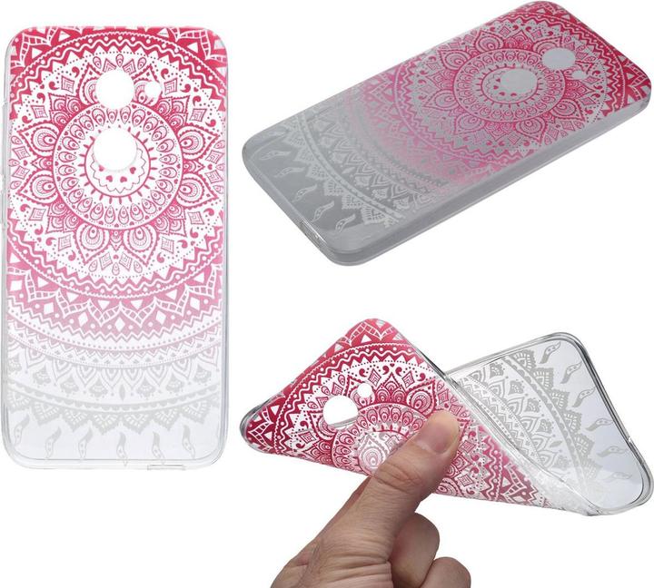 Actual product image König Design Henna Cover for Mobile Alcatel A5 LED Case Protective Cover Silicone Bumper Sun Pink (Alcatel A5 LED)