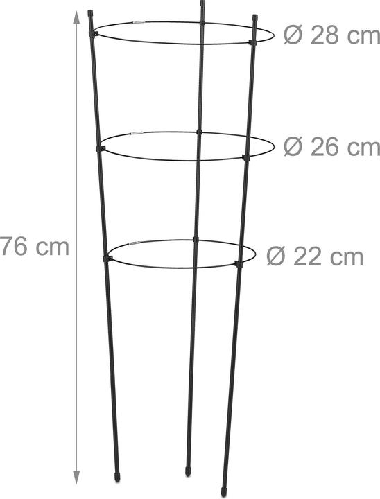 Image du produit Relaxdays 6x support pour plantes grimpantes (28 cm, 28 cm)