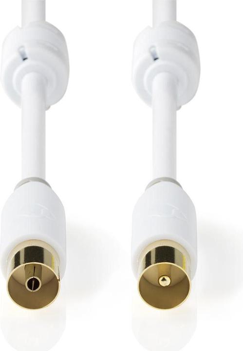 Actual product image Nedis Coaxial Cable IEC (Coax) Male IEC (Coax) Female Gold Plated 75 Ohm Double Shielded Unisex (75 dB, Antenna cable)