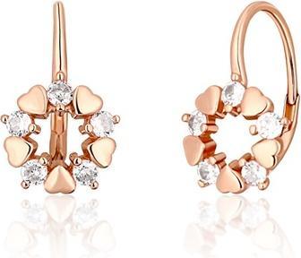 Image du produit JVD Beautiful Rose Gold Plated Earrings With Zircons