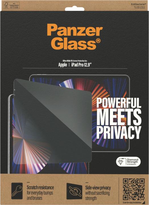 Image du produit PanzerGlass Vie privée (1 pièce(s), iPad Pro 12.9 2020 (4. Gen), iPad Pro 12.9 2021 (5ème génération), iPad Pro 12.9 2022 (6e génération), iPad Pro 12.9 2018 (3. Gen))