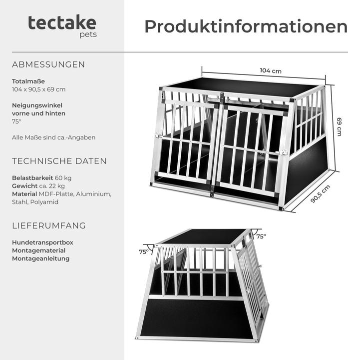 Immagine prodotto tectake Doppio (Cane, Chiusura di sicurezza)