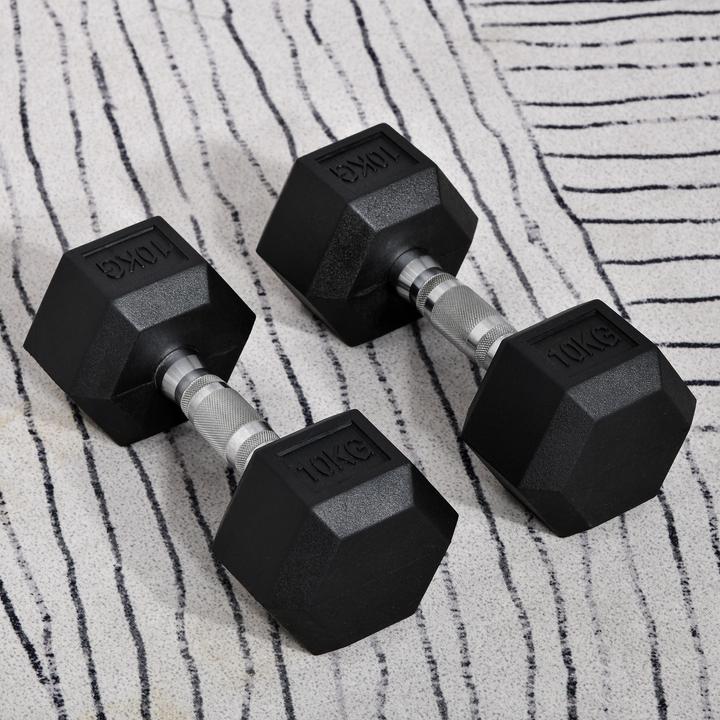 Actual product image Homcom Sechseck-Hantel (2 x 10 kg)
