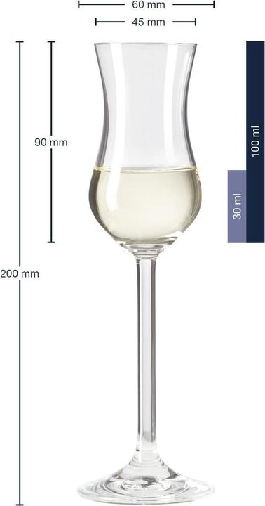 Actual product image Leonardo Daily (1 dl, 6 x, Liqueur glasses + grappa glasses)
