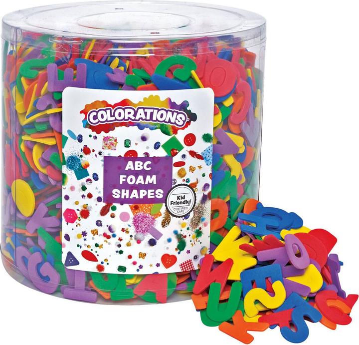 Immagine prodotto Colorations Lettere ABC in schiuma in un secchiello, 2208 pezzi.