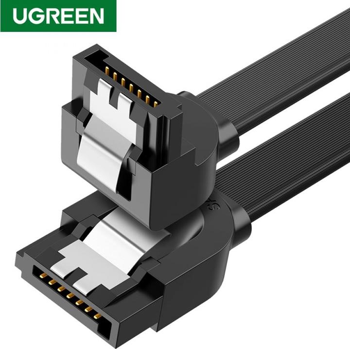 Actual product image Ugreen SATA 3.0 cable angled 90-degree