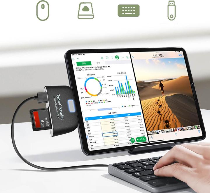 Actual product image Avizar USB-C to USB and Micro-USB adapter (USB Type C, USB, Micro USB)