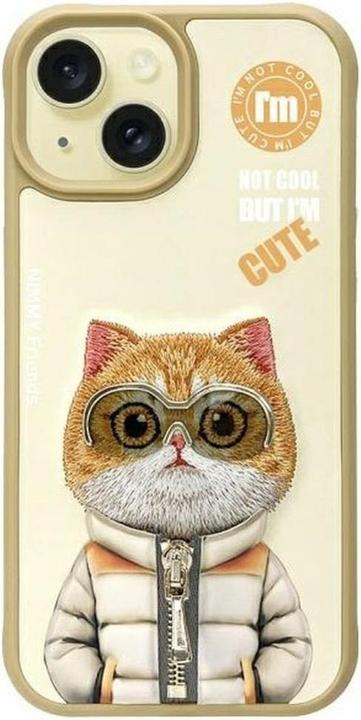 Immagine prodotto Wirewin Nimmy case iPhone 15 6.1" khaki Cool&Cute 2.0 Cat (Apple iPhone 15)