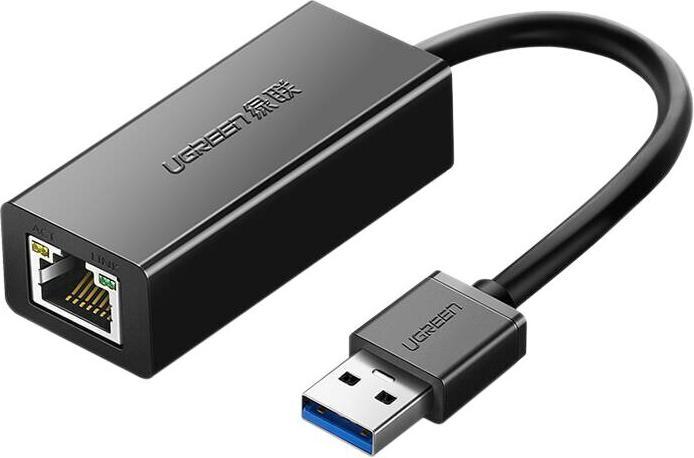 Immagine prodotto Ugreen USB 3.0 to RJ45 Network Adapter CR111, Gigabit Ethernet (Black) (USB 3.0, RJ45 Gigabit Ethernet (1x))