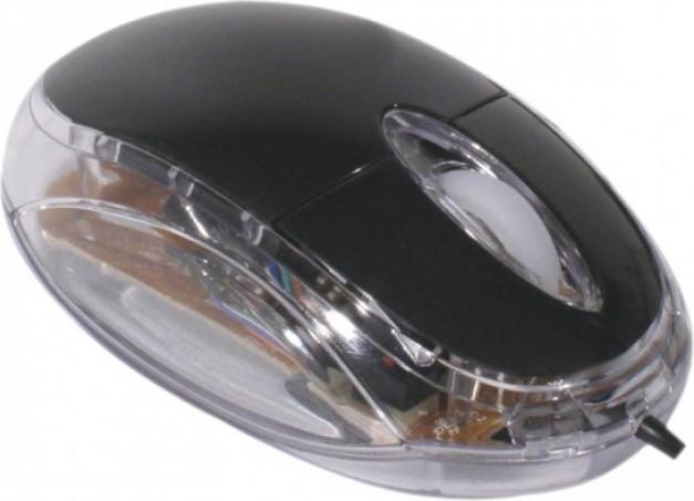 Produktbild Exertis Connect Optische Mini USB Maus mit schwarzer Leuchtfarbe (Kabelgebunden)