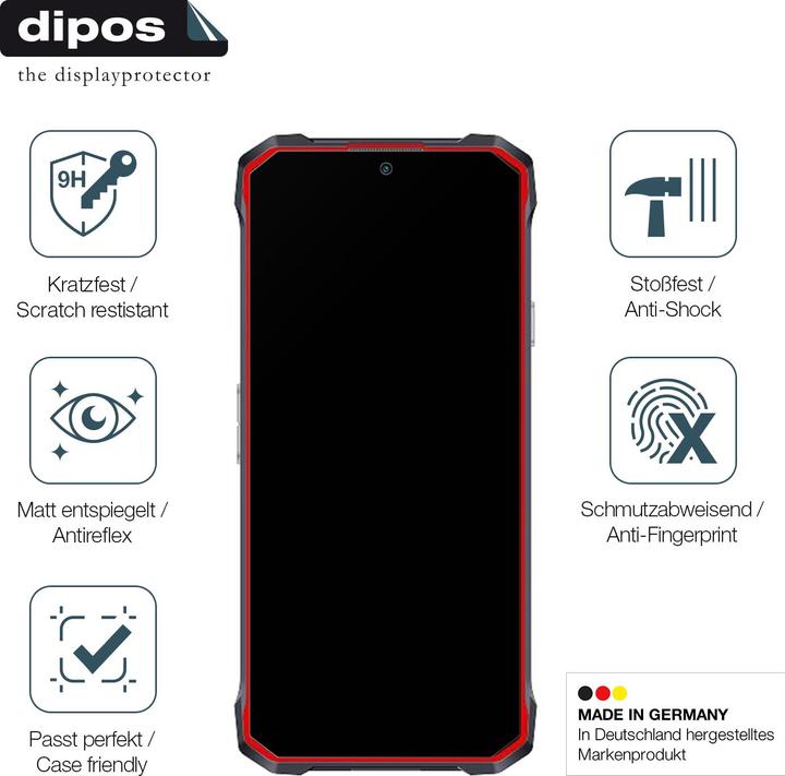 Produktbild Dipos Anti-Shock Displayschutz Matt 9H (1 Stück, Hotwav Cyber 7)