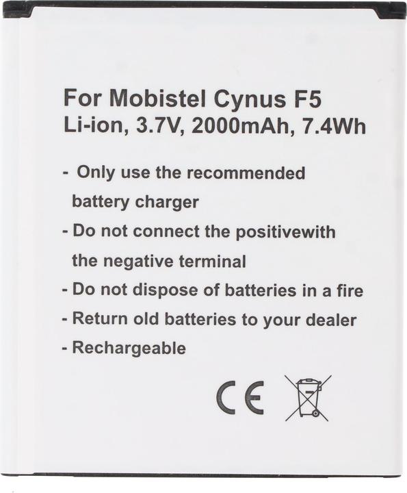 Actual product image AccuCell Battery for Mobistel Cynus F5 Battery MT-8201B, MT-8201S, MT-8201W