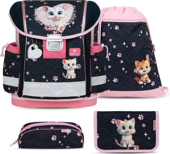 Produktbild Belmil CLASSY Schulrucksack-Set Cute Kitten (19 l)