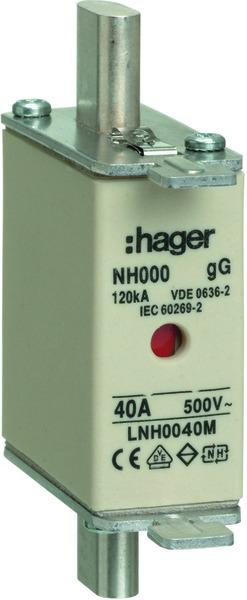 Produktbild Hager Sicherungseinsatz DIN-000 40A (NH-DIN Sicherung, 40 A)