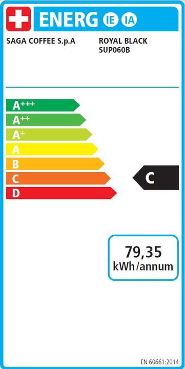 Etichetta energetica Saeco Nuovo Royal Black