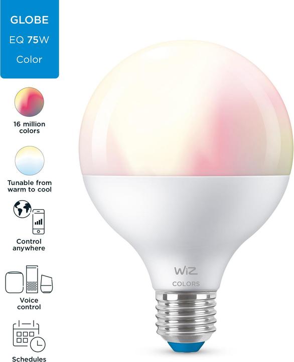 Energie-Label WiZ Lampe 75W E27 Globeform (E27, 11 W, 1055 lm, 1 x, F)