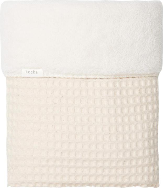 Koeka Coperta per neonati in peluche Oslo naturale/sassolino (100 x 75 cm)