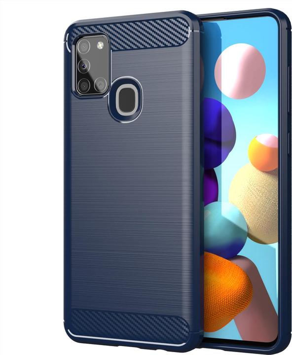 Image du produit Cadorabo TPU Ultra Slim carbon edelstahl Combi Cover (Samsung Galaxy A21s)