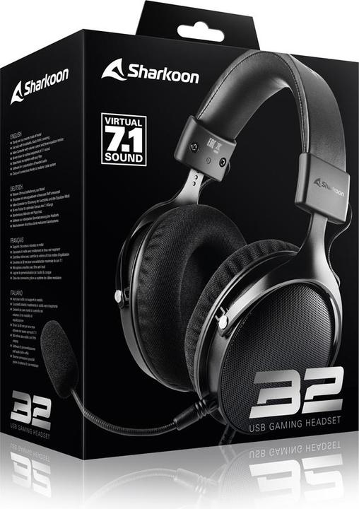Produktbild Sharkoon Headset B2 Stereo Klinke schwarz (Kabelgebunden)