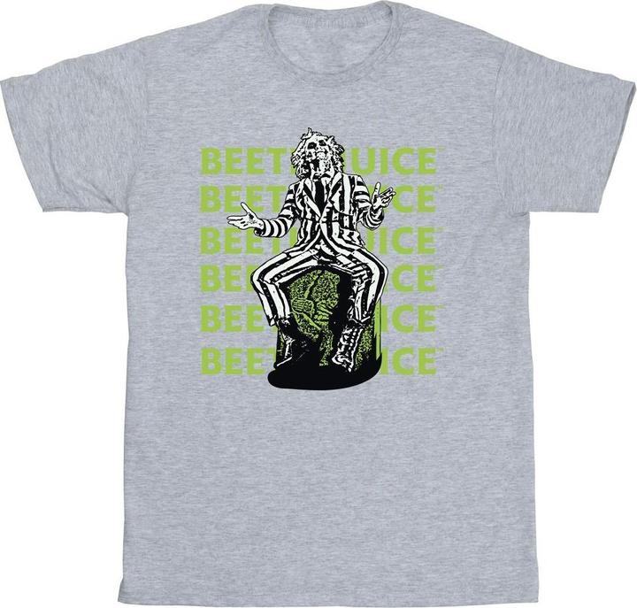 Actual product image Beetlejuice Mens Pose Repeat Logo T-Shirt (XL)