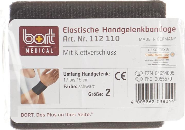Bort Medical Handgelenkbandage Velcro 8cm Gr2 -19cm schwar (2)