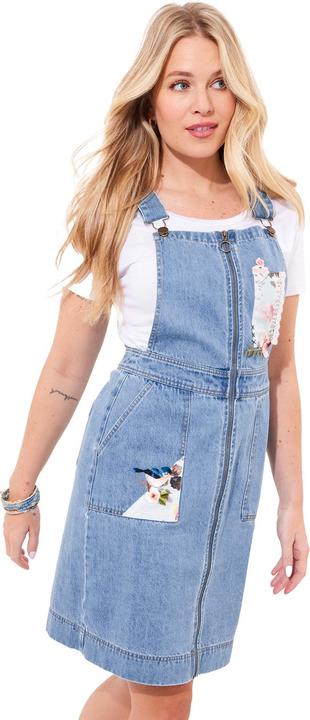 Produktbild Joe Browns Floral Zip-Front Denim Pinafore (38)