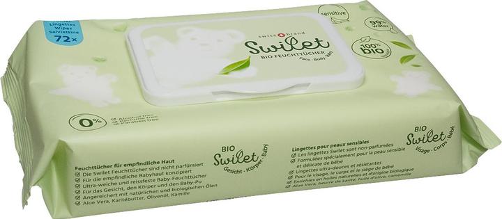 Image du produit Swilet Lingettes humides bio (72 pièce(s))