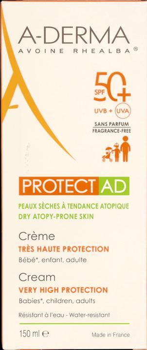 Actual product image A-Derma PROTECT-AD Cream SPF50+ Cream (Suntan cream, SPF 50+, 150 ml, 190 g)
