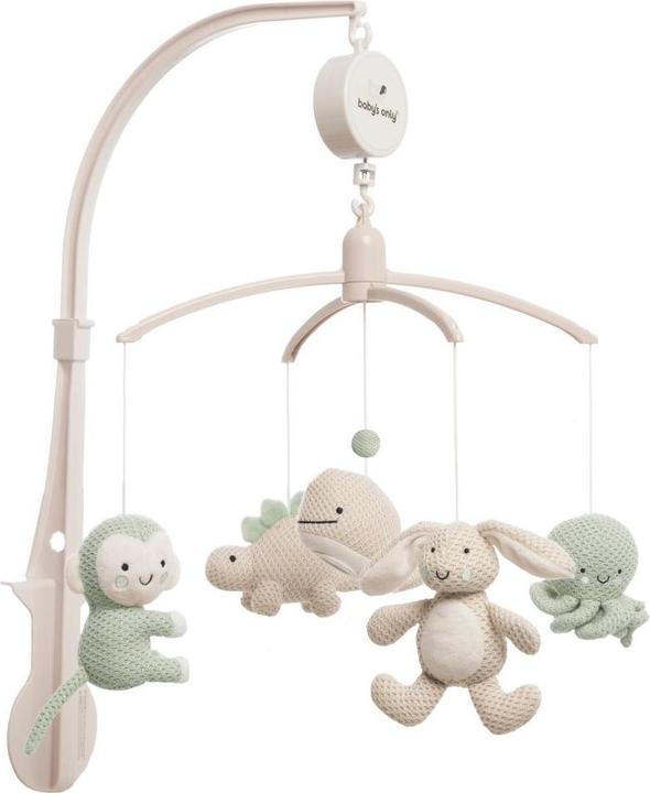 Baby's only Musik Mobile Animals, Laurel Green/ Warm Linen