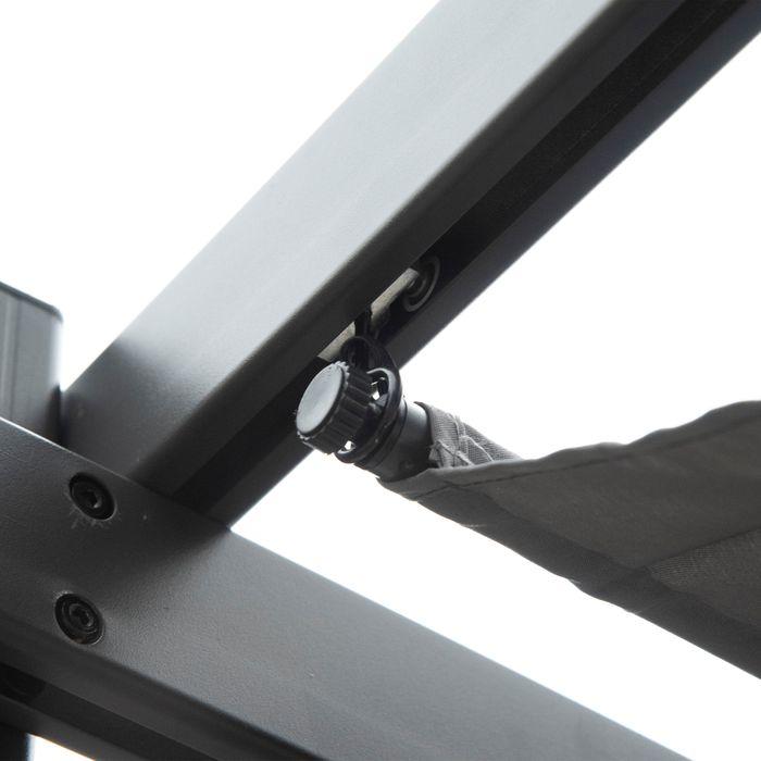 Image du produit Swisshandel24 Pergola Pavillon avec toit ouvrant en aluminium gris charbon+gris foncé 3x3x2,23 m (300 cm, 300 cm)