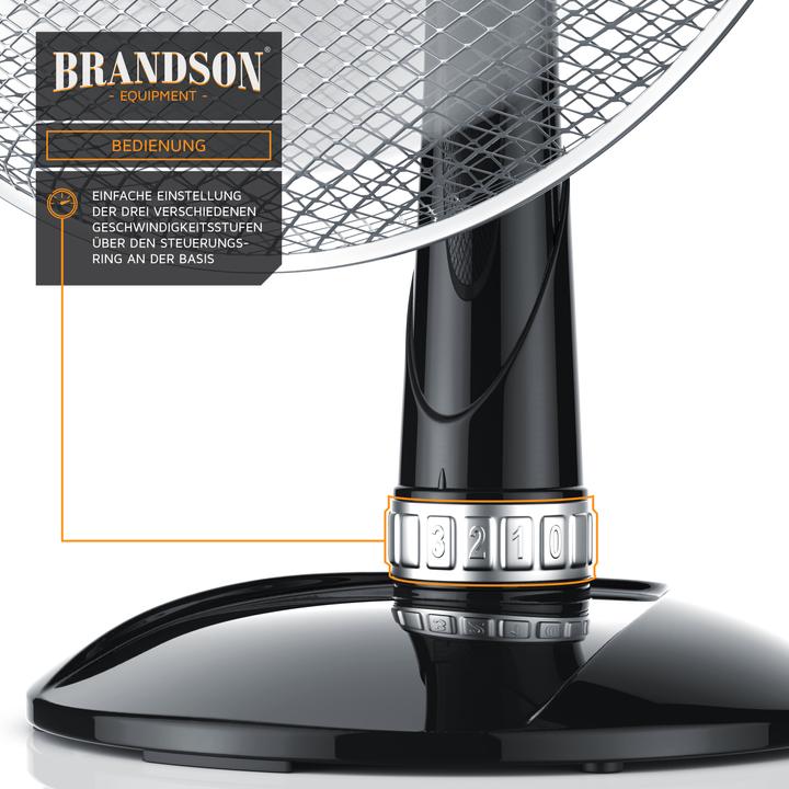 Image du produit Brandson Ventilateur de table, 42 cm Ø, angle d'inclinaison 30°, oscillation env. 85°, ventilateur 50W (54 dB)