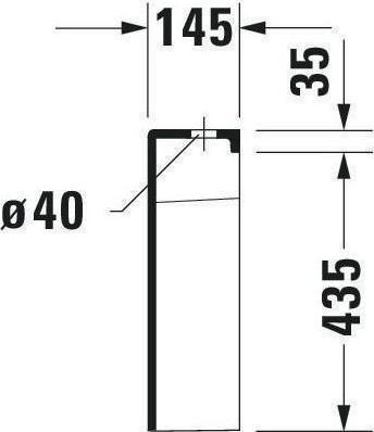 Produktbild Duravit Spülkasten STARCK 2 370x145mm Anschl links verdeckt weiss WG