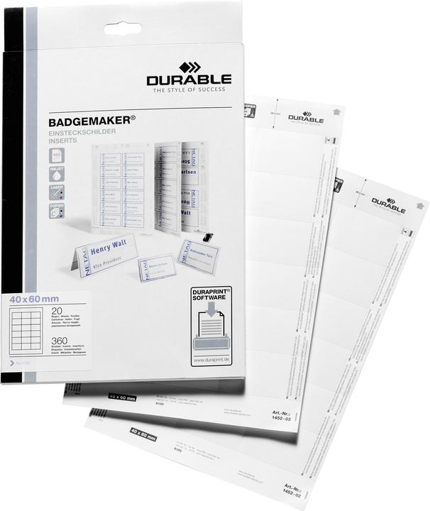 Produktbild Durable Namensschilder Etiketten Badgemaker