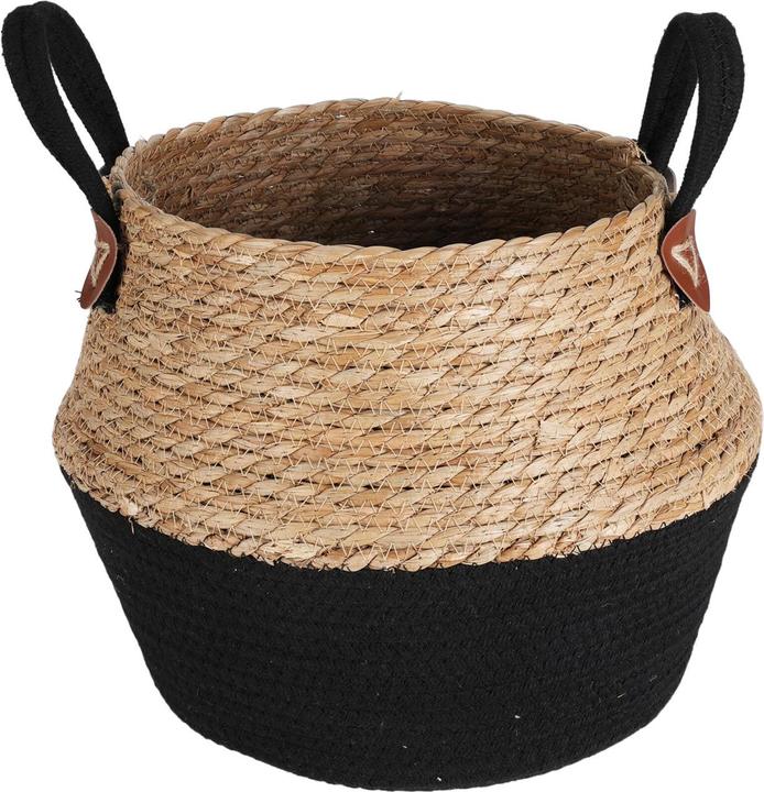 Image du produit Natura Punto Paniers de rangement paille-coton, lot de 2 (2 x, 31 x 33 cm)