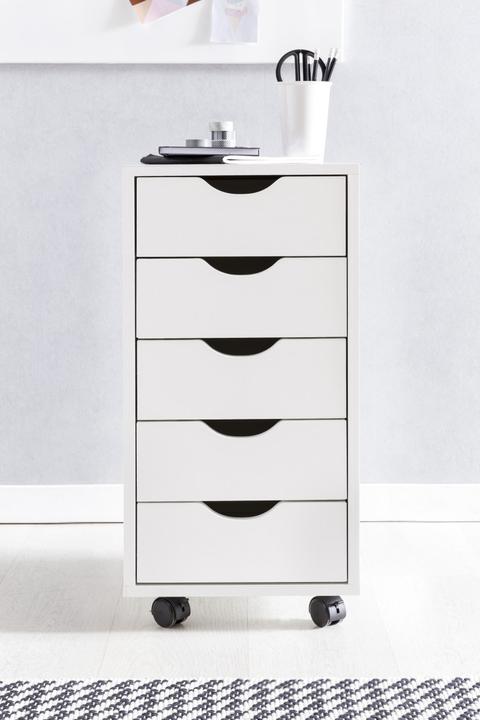 Produktbild FineBuy Rollcontainer Holz furniert Buche
