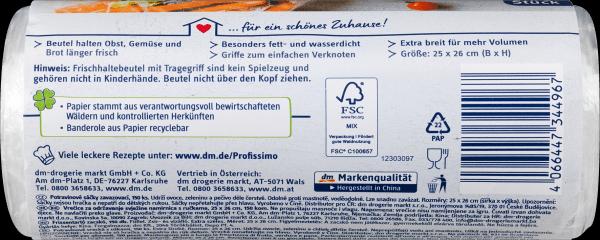 Produktbild dm Profissimo Frischhaltebeutel mit Tragegriff (150 x)