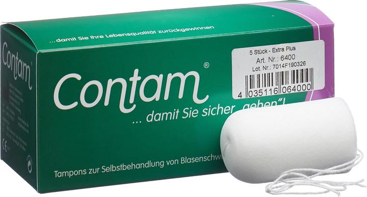 Produktbild Contam Vaginaltampon 40mm Extra Plus (5 Stk) (5 x)