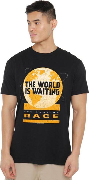 Actual product image The Amazing Race Mens Waiting World T-Shirt (3XL)