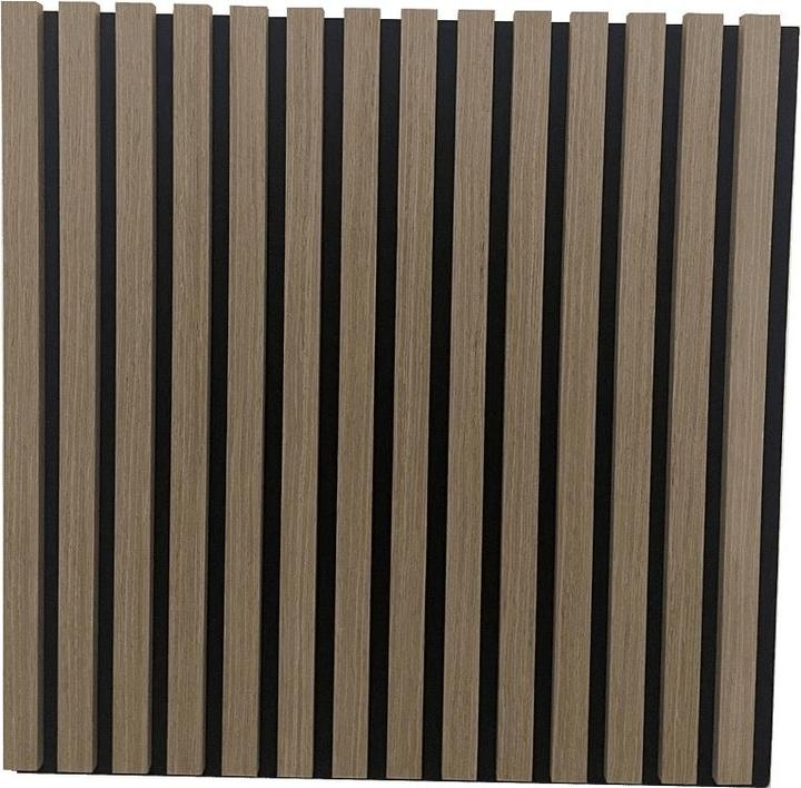 Produktbild 3 Stück Akustikpaneele quadratisch 58x58x2,1cm Holzfurnier Walnuss dunkel (3 Stk.)
