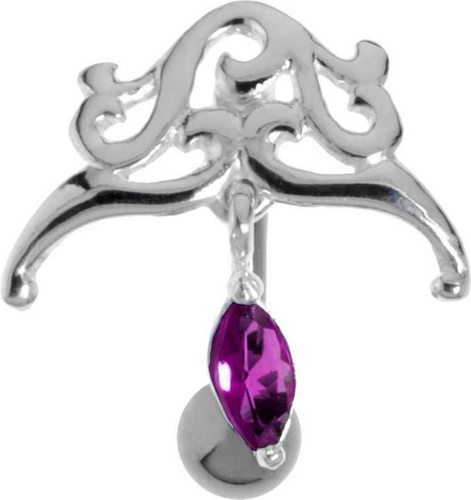 Produktbild Bijouteria Bauchpiercing (Chirurgenstahl 316L, Silber 925, Zirkonia)