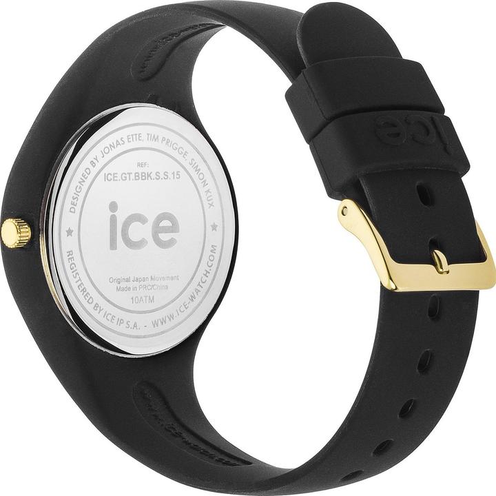 Actual product image ICE Watch Ice Glitter Black Gold S (Analogue wristwatch, 34 mm)