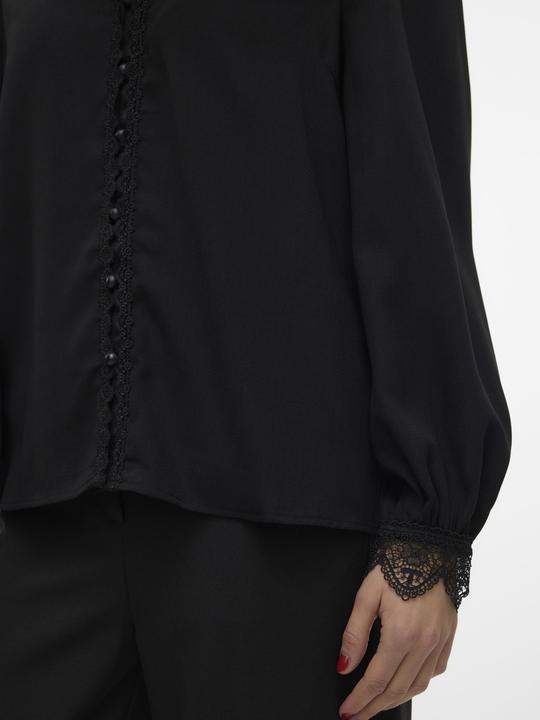 Image du produit Vero Moda Coupe normale Encolure en V Manches avec bouton Coupe volumineuse des bras Top Blouse (S)