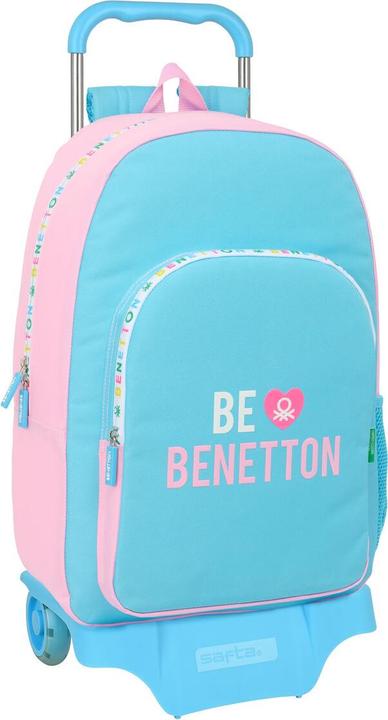Immagine prodotto Benetton Schulrucksack mit Rädern Unique Rosa türkis 30 x 46 x 14 cm