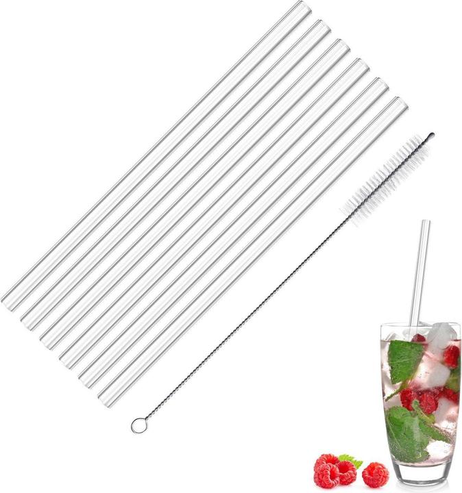 Produktbild Westmark 6 Trinkhalme Glas + Reinigungsbürstchen, ø 8 x 200 mm (6 x)