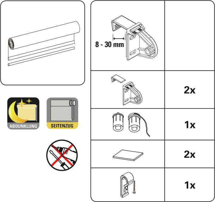 Produktbild Gardinia EASYFIX Rollo Digiprint Blackout Isabella (50 x 150 cm)